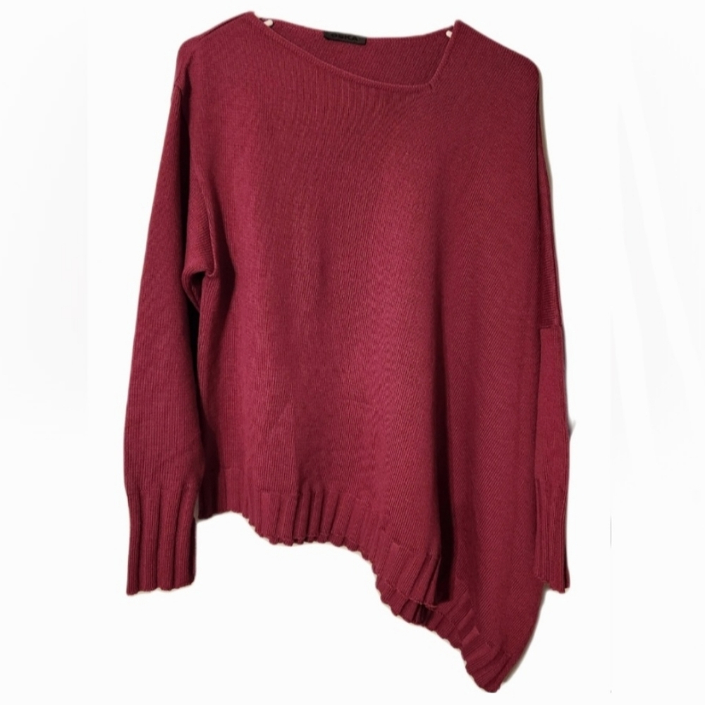 OSKA Lagenlook Asymmetric Merino Wool Sweater Size S/M